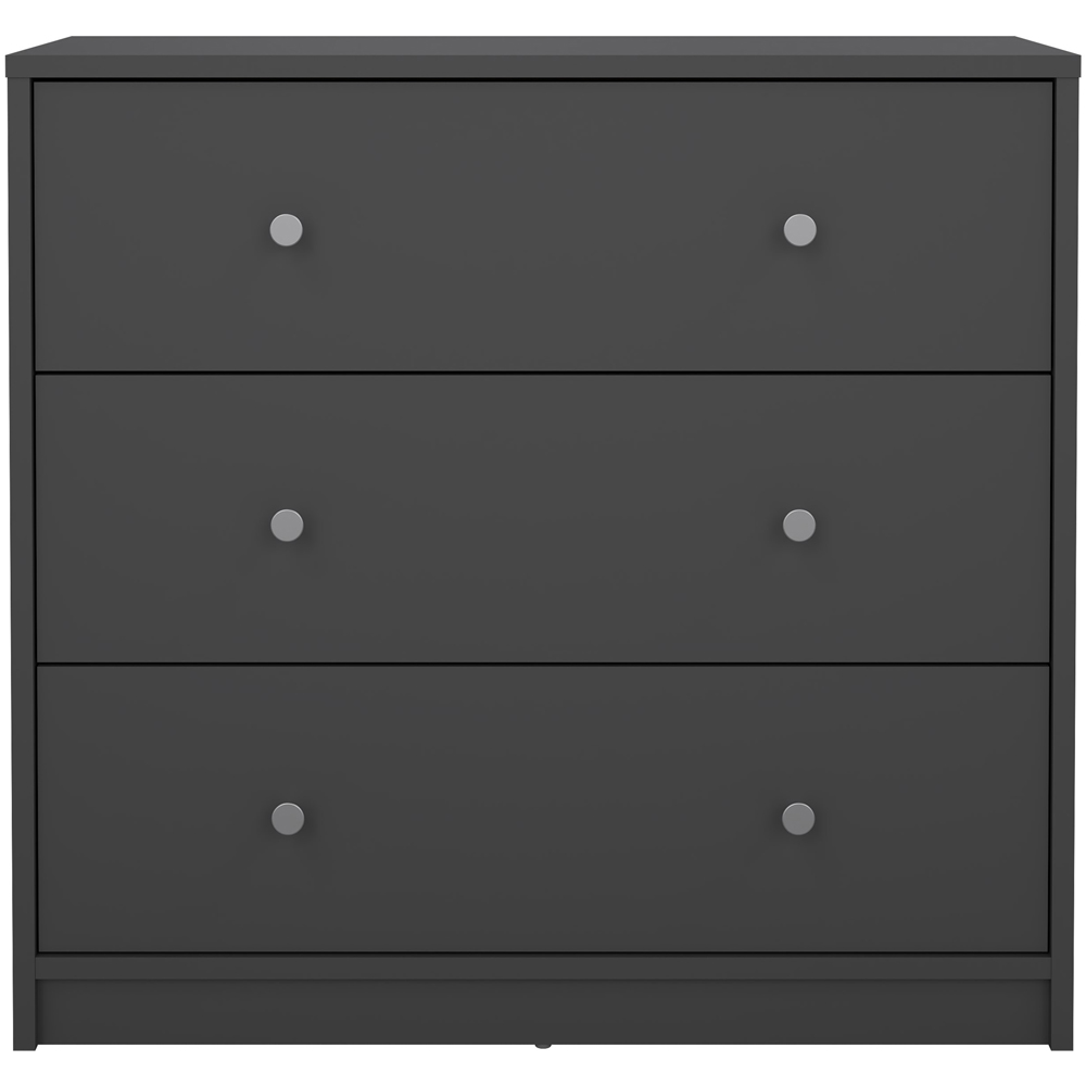 Furniture To Go May 3 Drawer Black Grey of Drawers Image 3