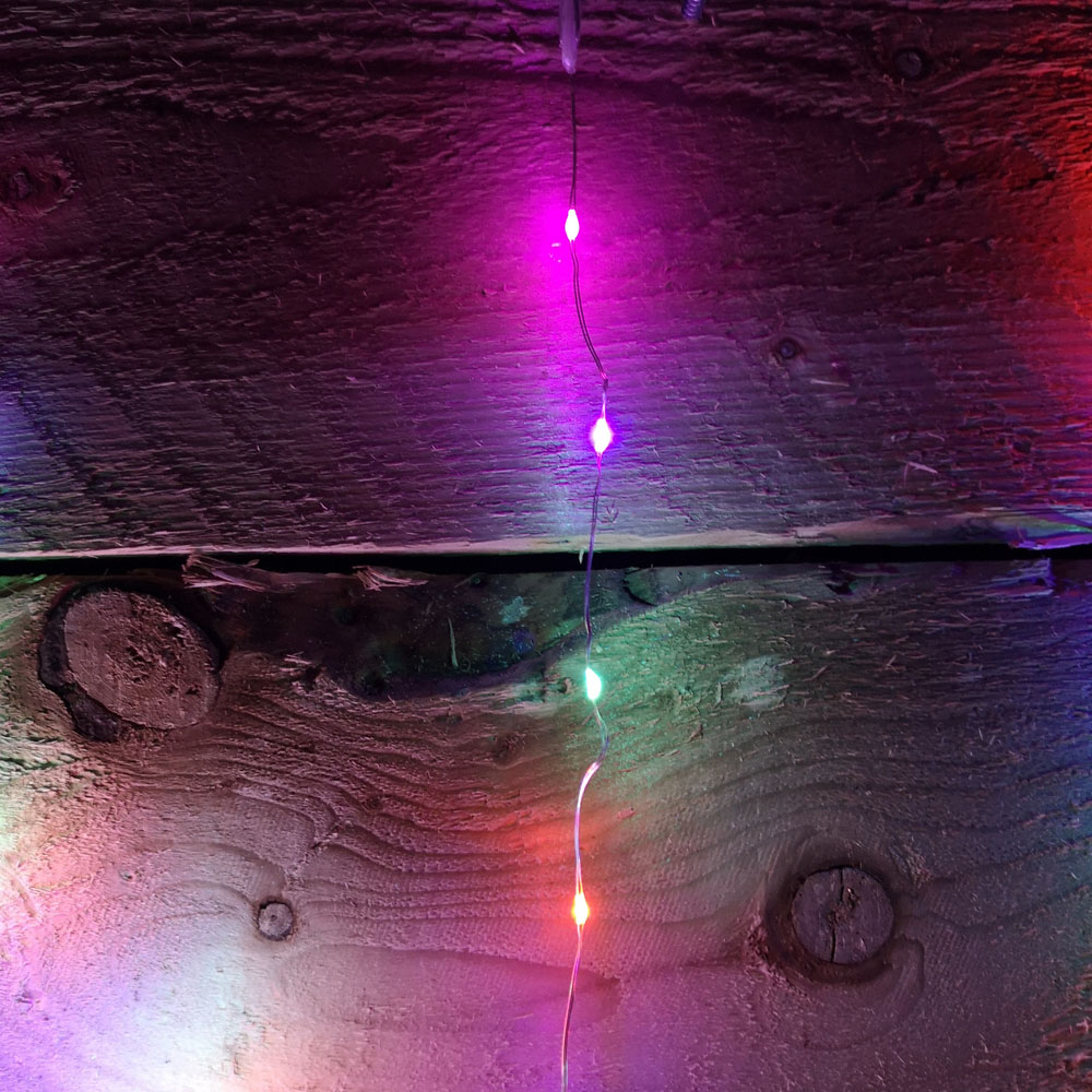 Premier 303 Rainbow LED Static Star Silver Pin Cable Curtain Light 1.2 x 1.2m Image 4