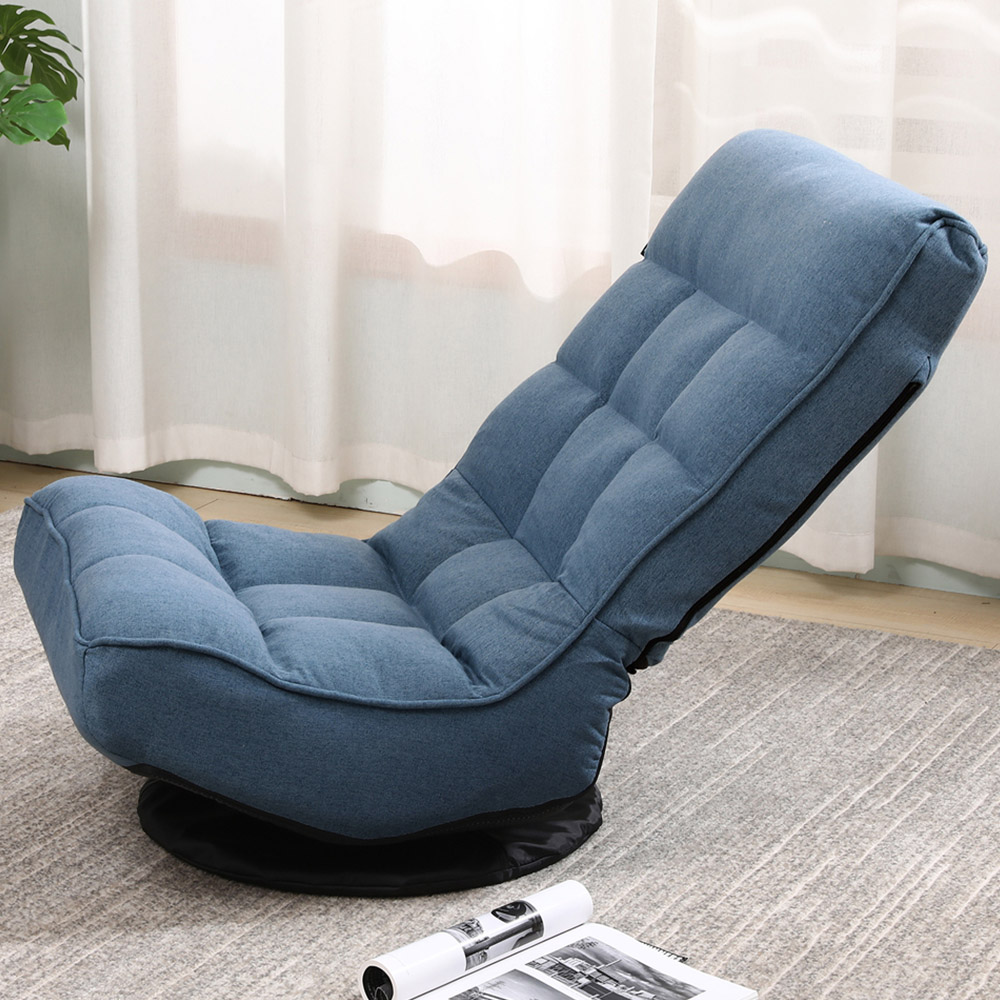 Furniture One Blue Adjustable Foldable Floor Chair Image 1