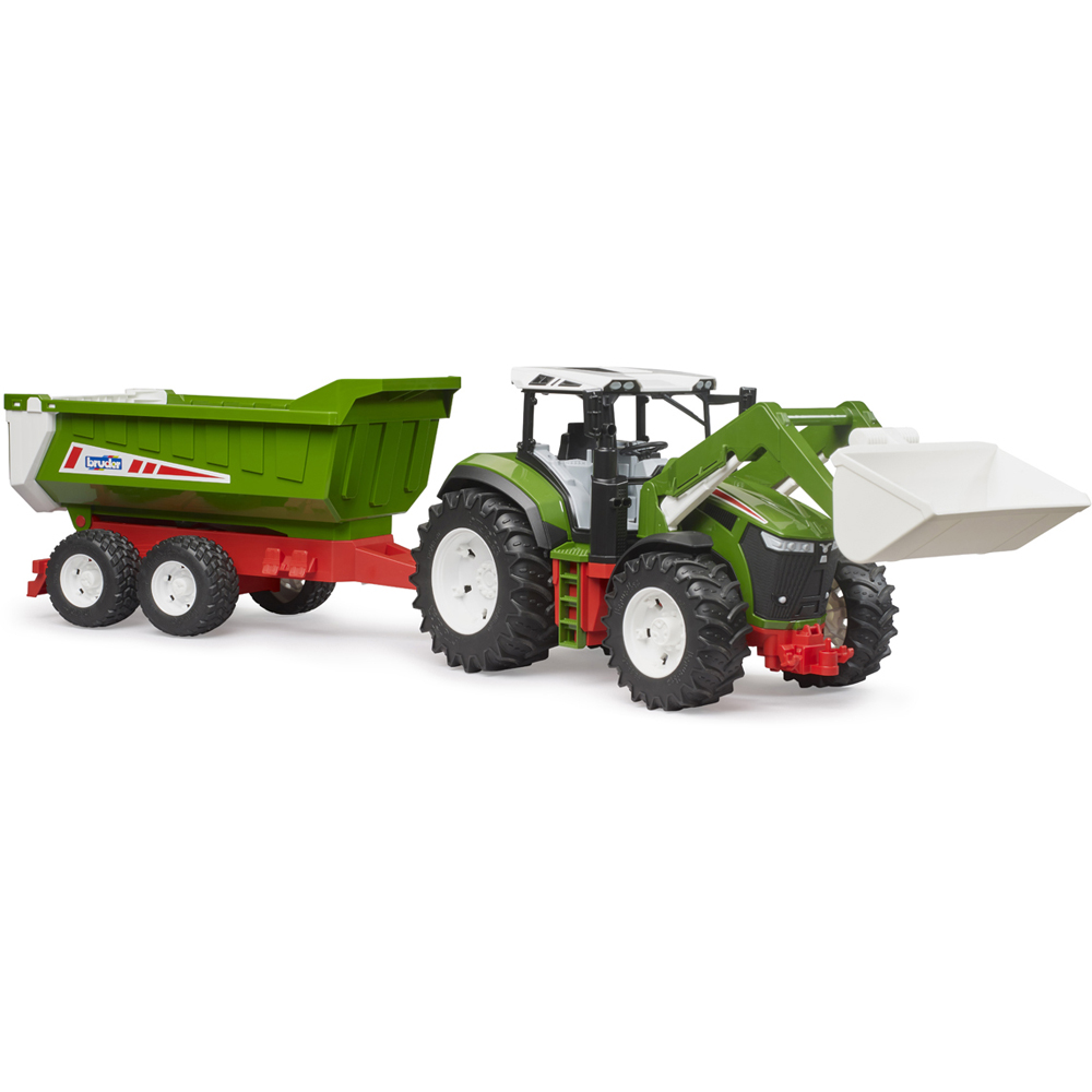 Bruder Kids ROADMAX Tractor with Front Loader and Tipping Trailer Playset Model Image 2