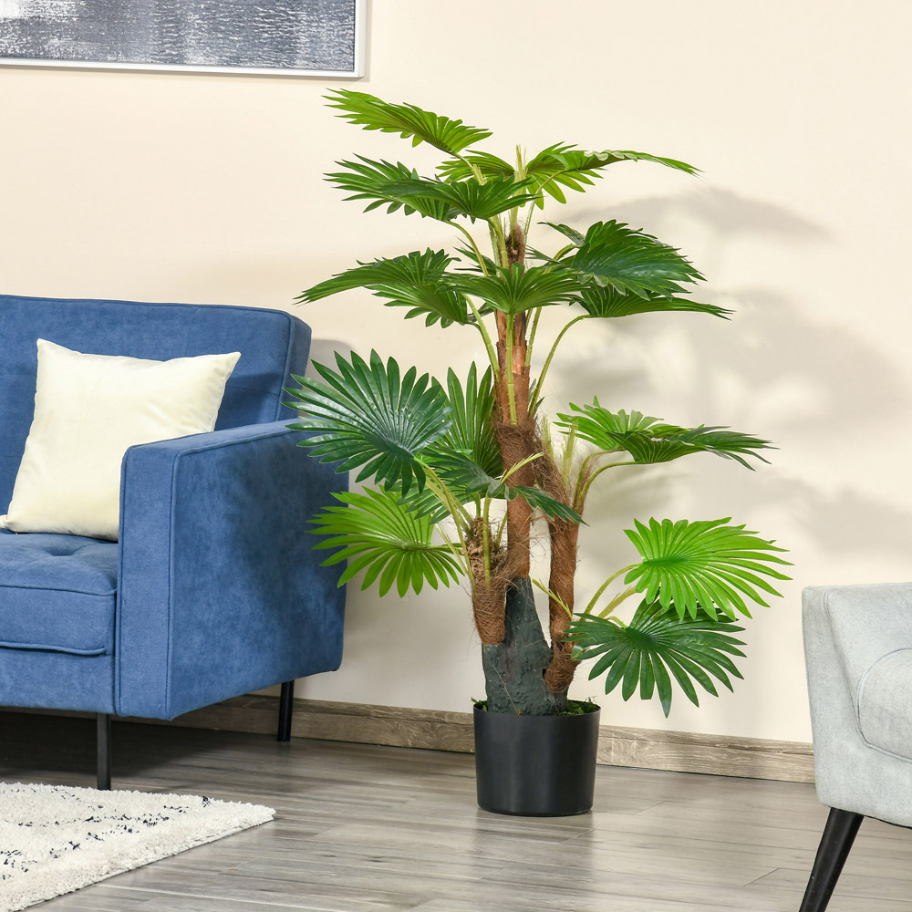 Portland Tropical Palm Tree Artificial Plant In Pot 4.4ft Image 2