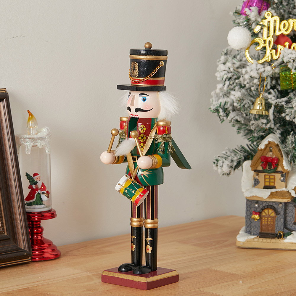Living and Home Wooden Nutcracker Soldier Christmas Ornament Image 6