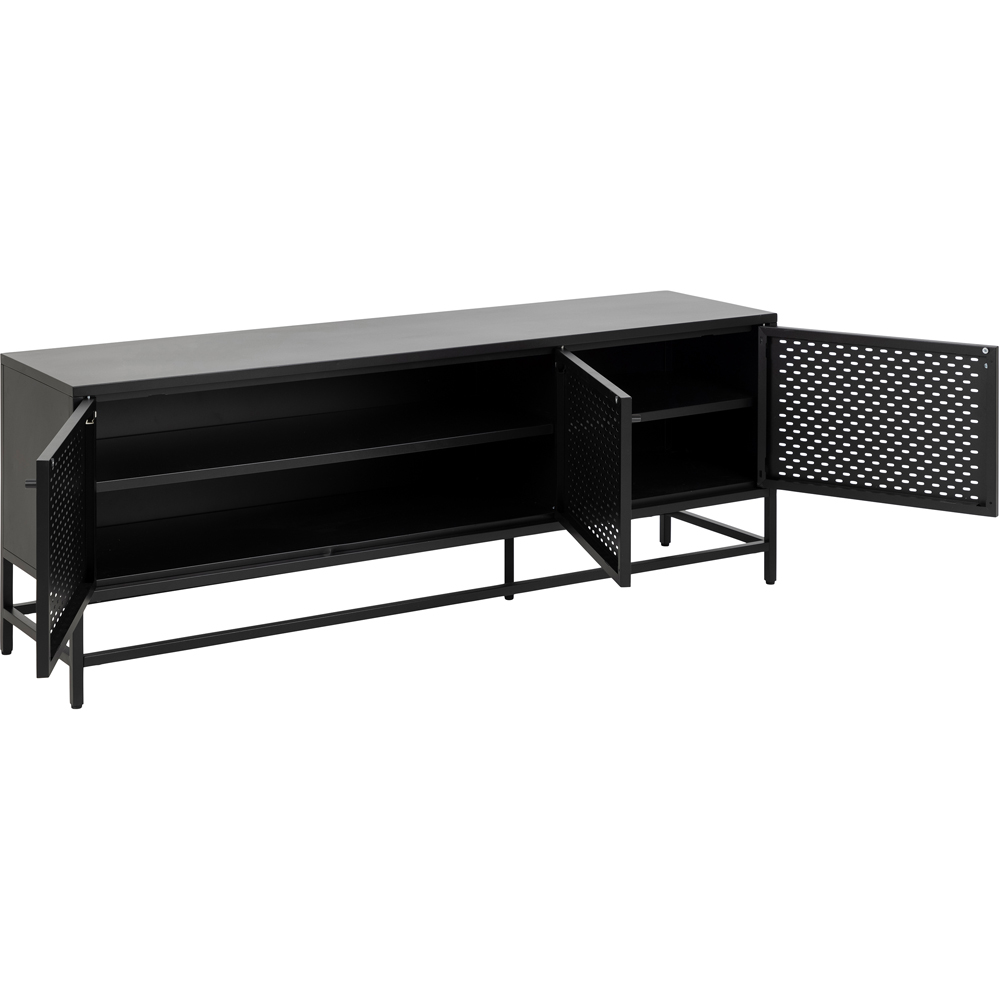 Florence Newcastle 3 Door Matt Black Sideboard Image 5