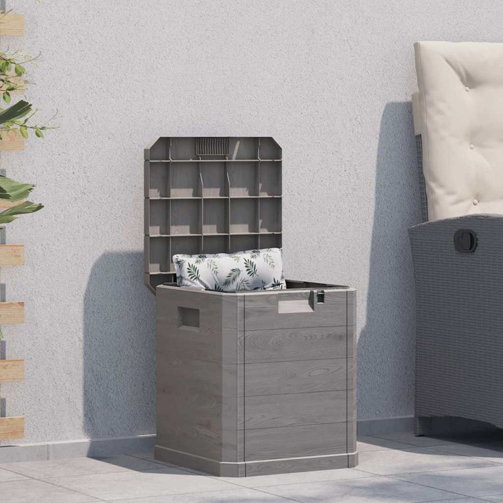 Walplus 90L Medium Brown Square Plastic Garden Storage Box Image 2