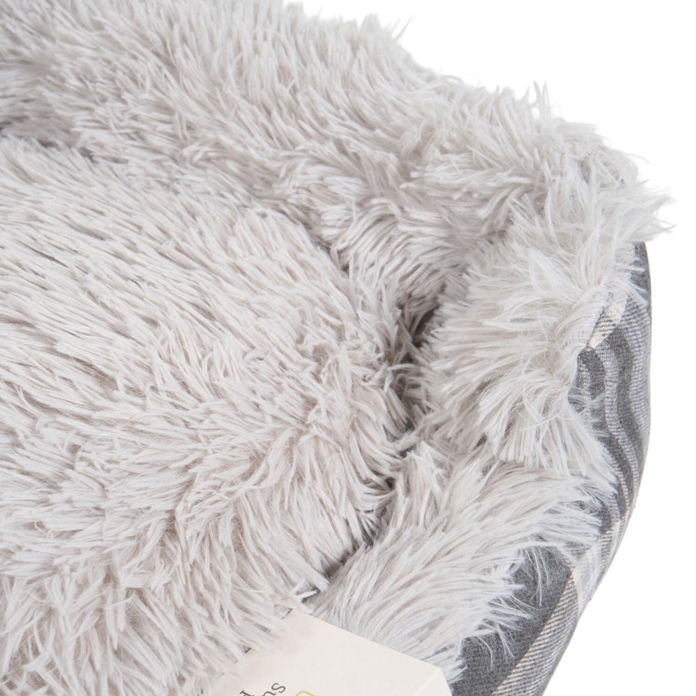 Super Fluffy Soft Pet Bed Grey Medium Image 4