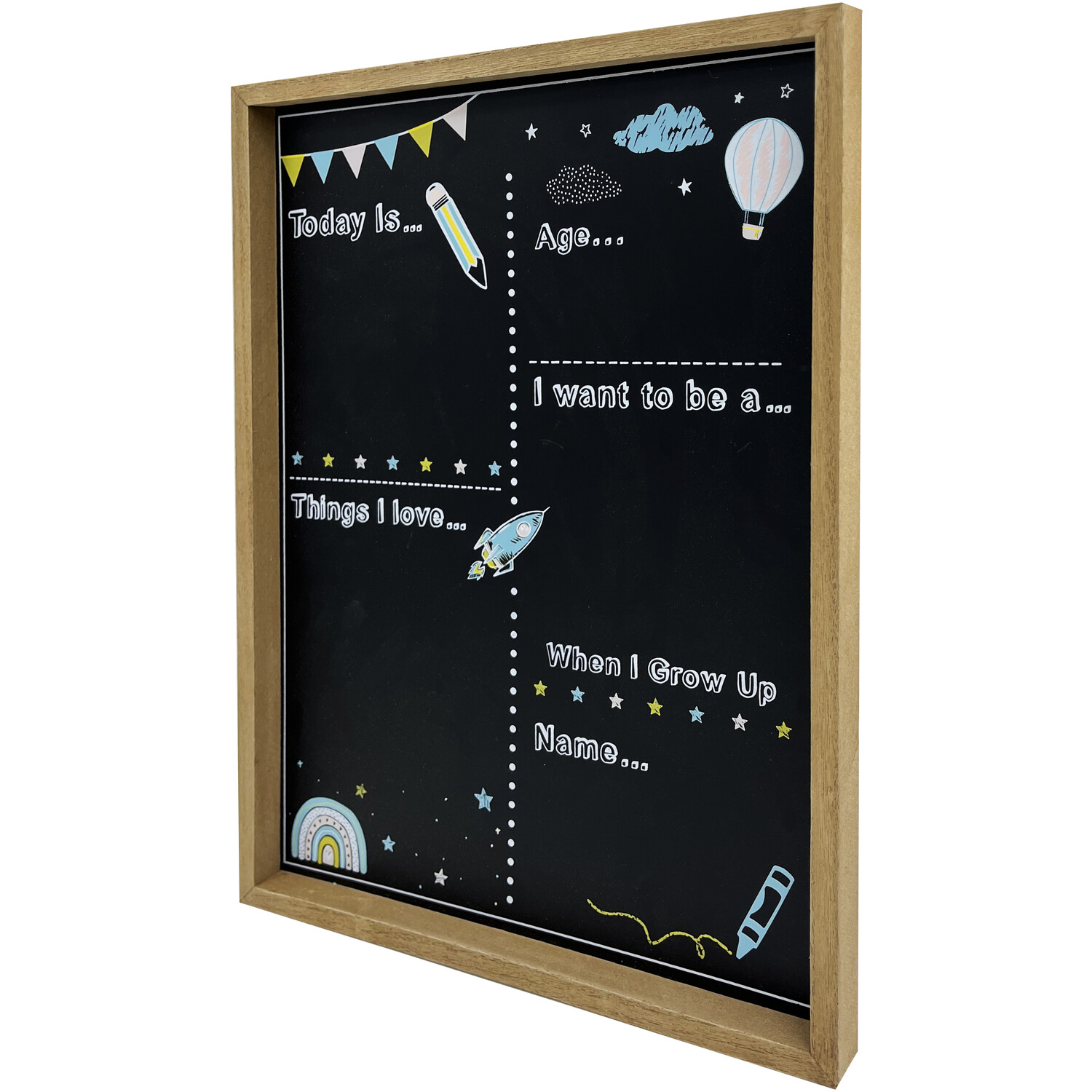 Personalised Kids Aspirations Chalkboard Image 2