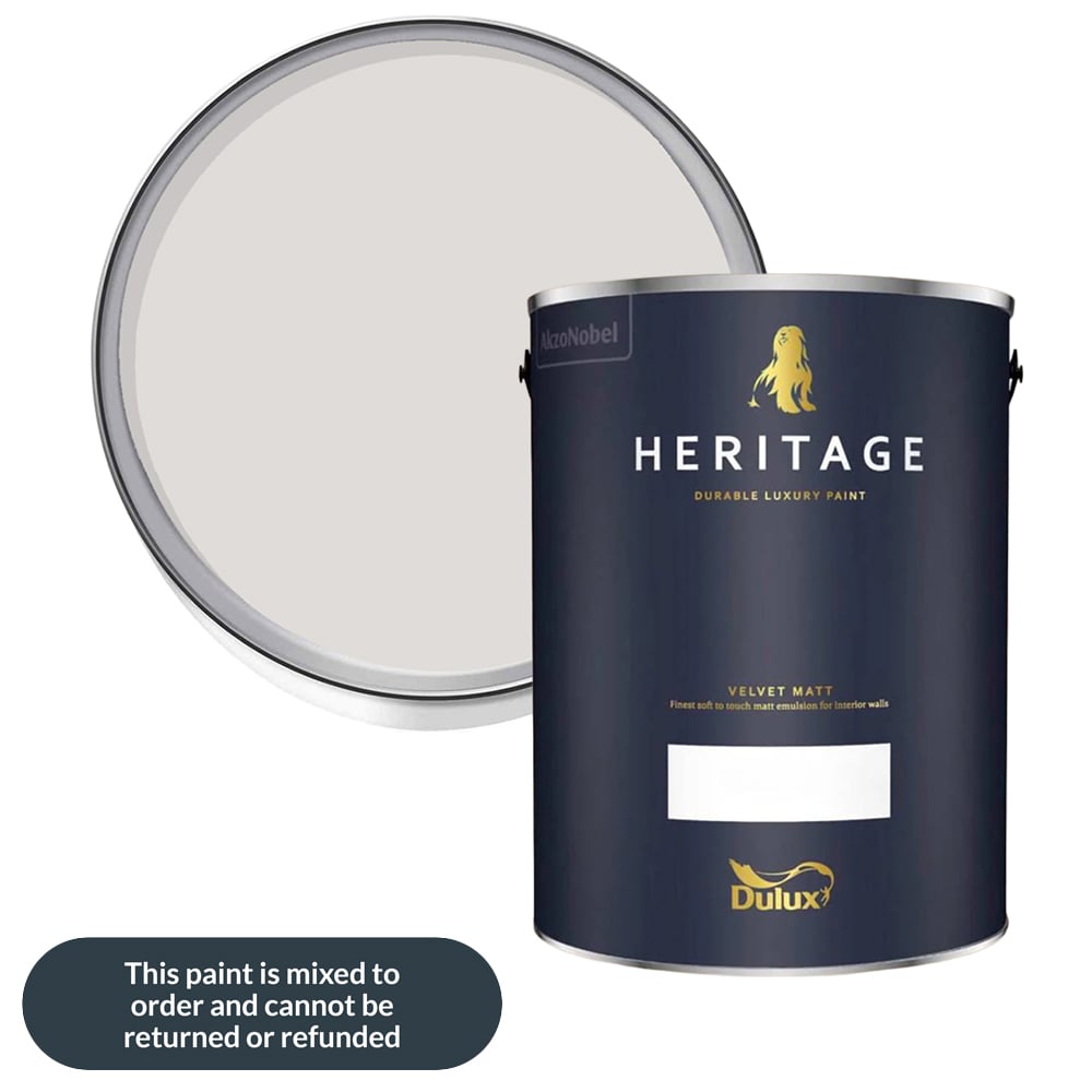 Dulux Heritage Walls and Ceilings Romney Wool Velvet Matt Emulsion Paint 5L Image 1