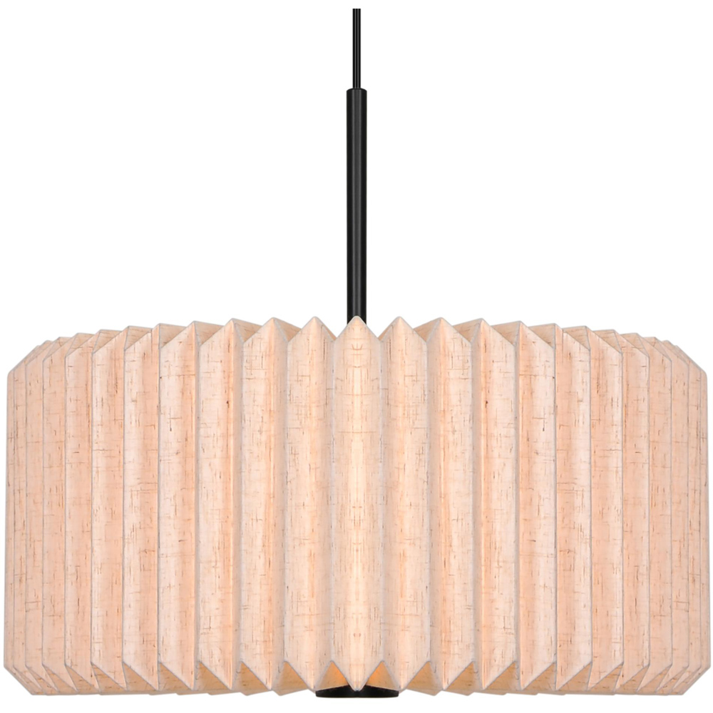 Nordlux Vivienne 40 Black Pleated Pendant Light Image 3