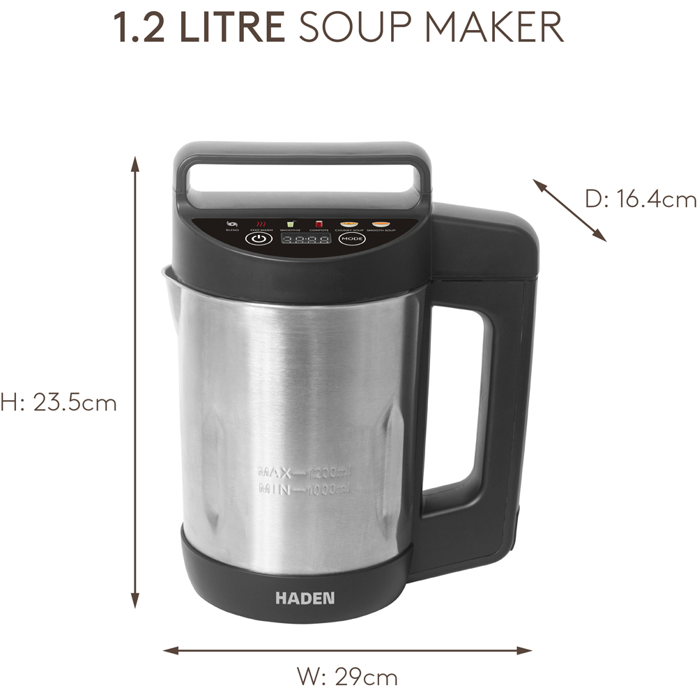 Haden 215376 Black 1.2L Digital Soup Maker Image 9
