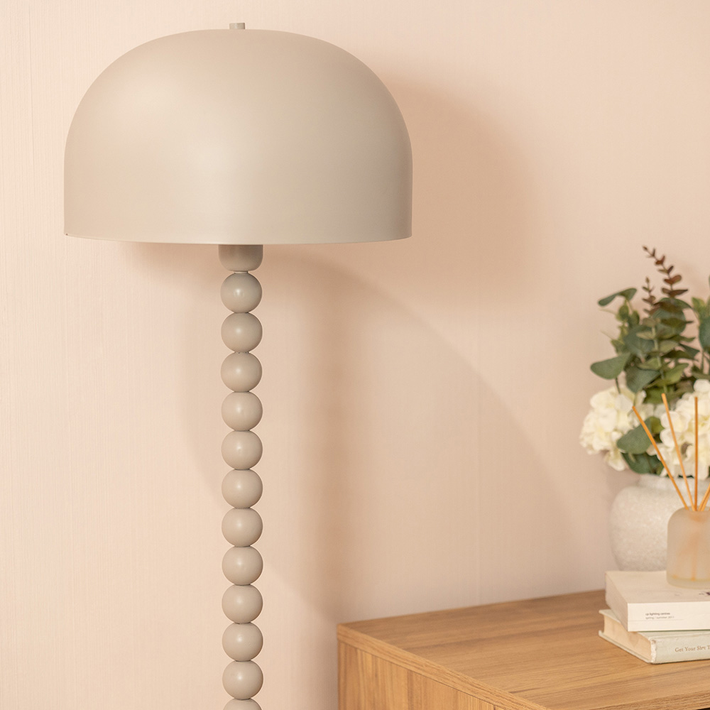 ValueLights Clement Metal Stone Mushroom LED Floor Lamp Image 4