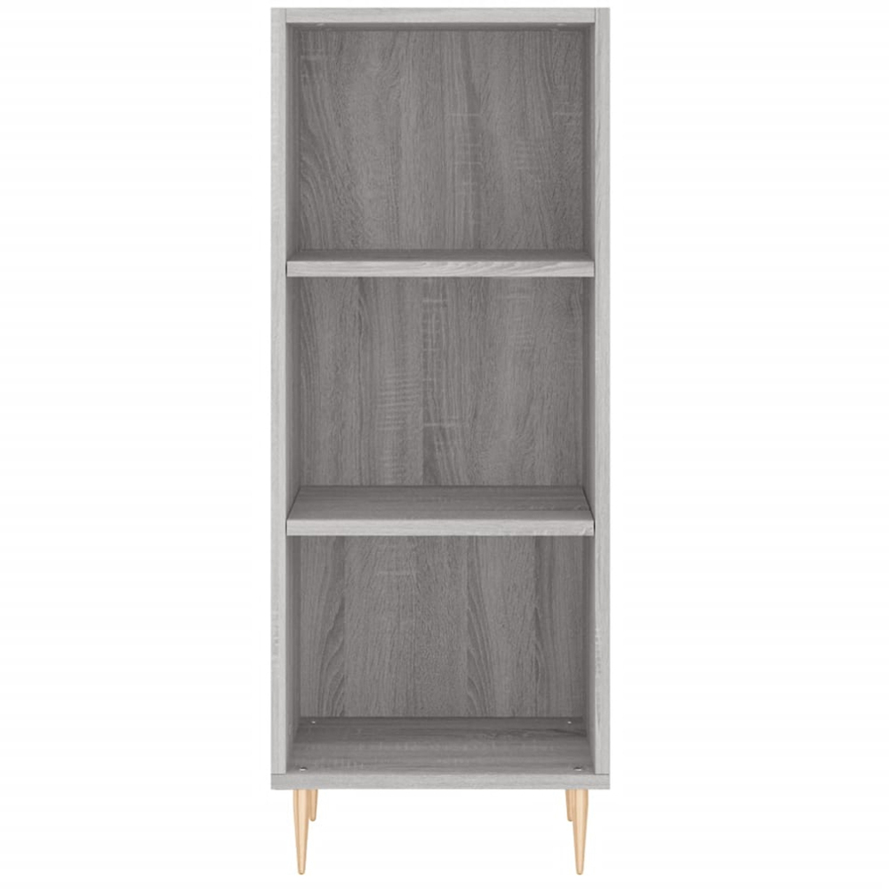 vidaXL Single Glass Door 3 Shelf Grey Sonoma Highboard Image 8