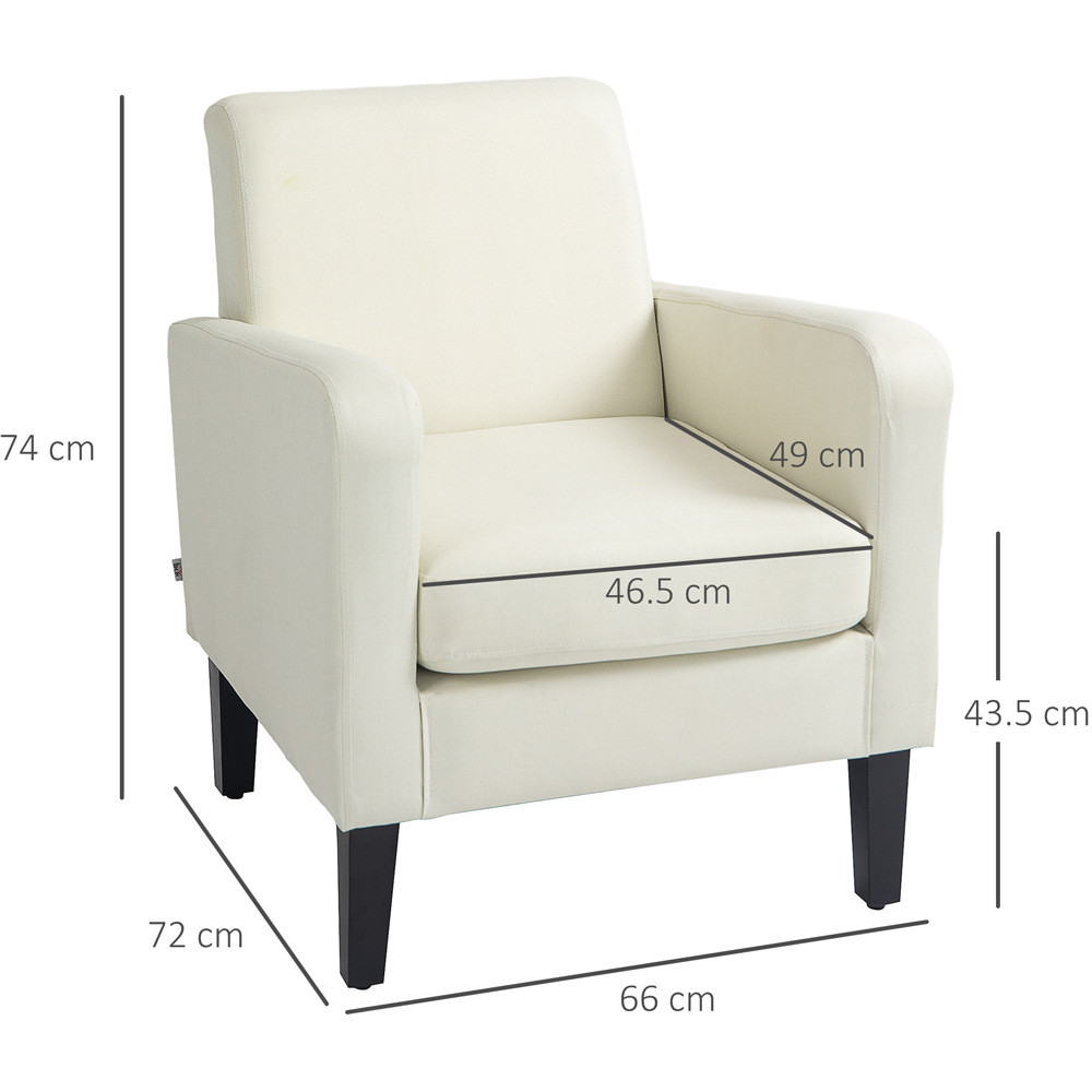 Portland Cream White Accent Chair Image 7