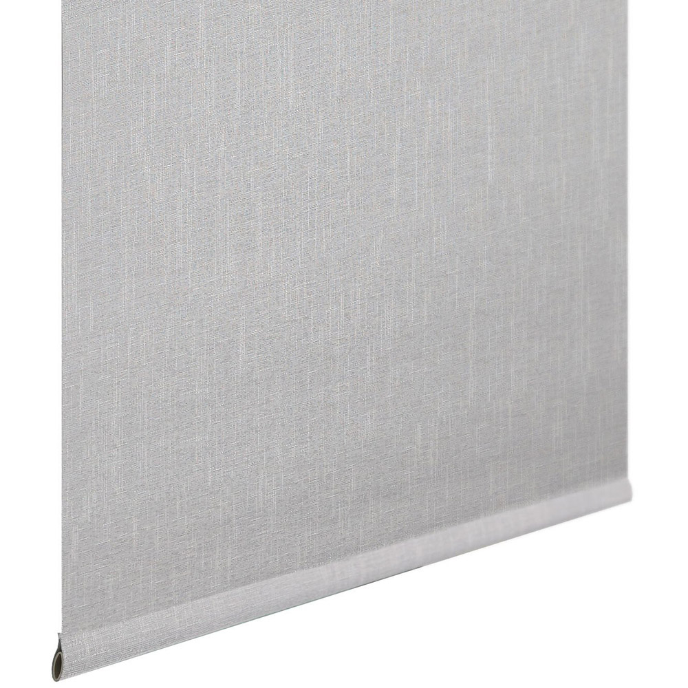 Textured Linen Blackout Blind Silver 180cm Image 2