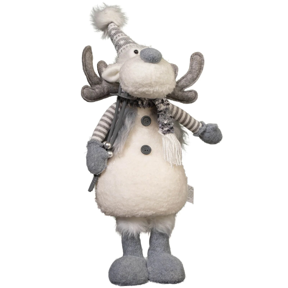 Samuel Alexander Light Up Grey Standing Reindeer Christmas Decoration Image 1