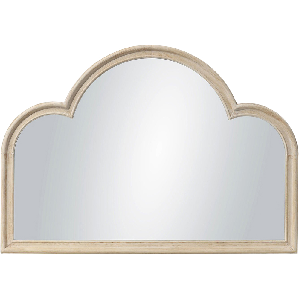 Maeve Washed Wooden Mirror - Wood / 70cm Image 1