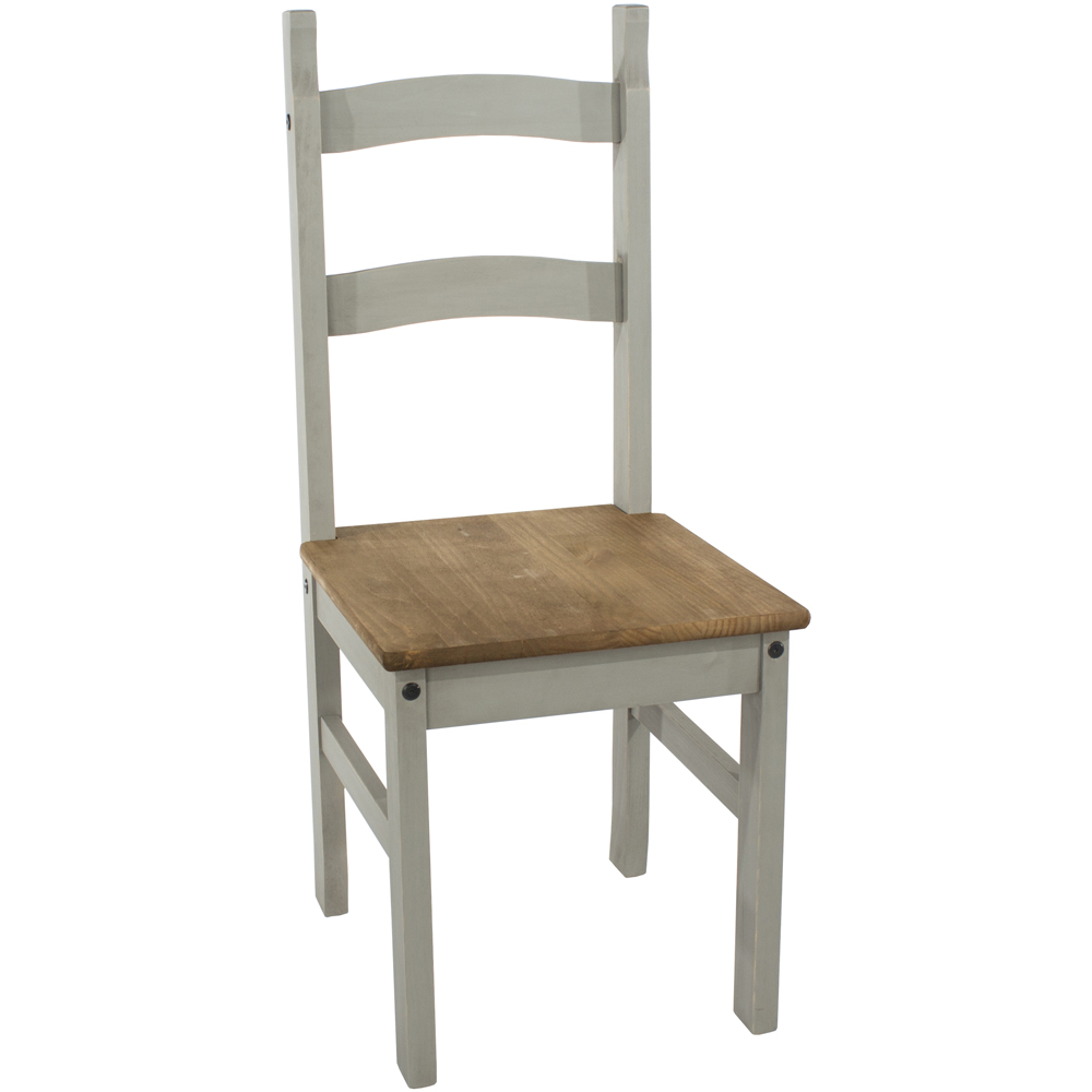 Core Products Corona Set of 2 Grey and Pine Dining Chair Image 2