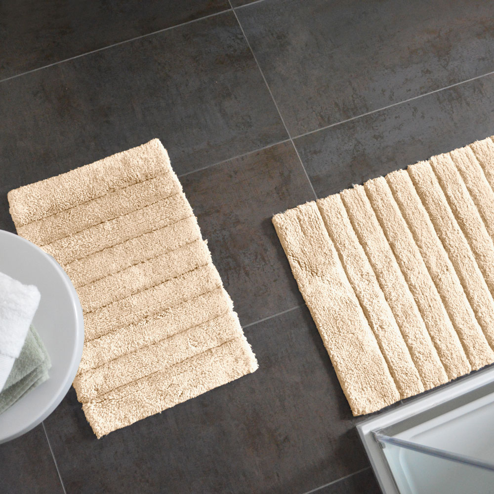 Allure Bath Fashions Stone Ribbed Bath Mat Set 2 Piece Image 3