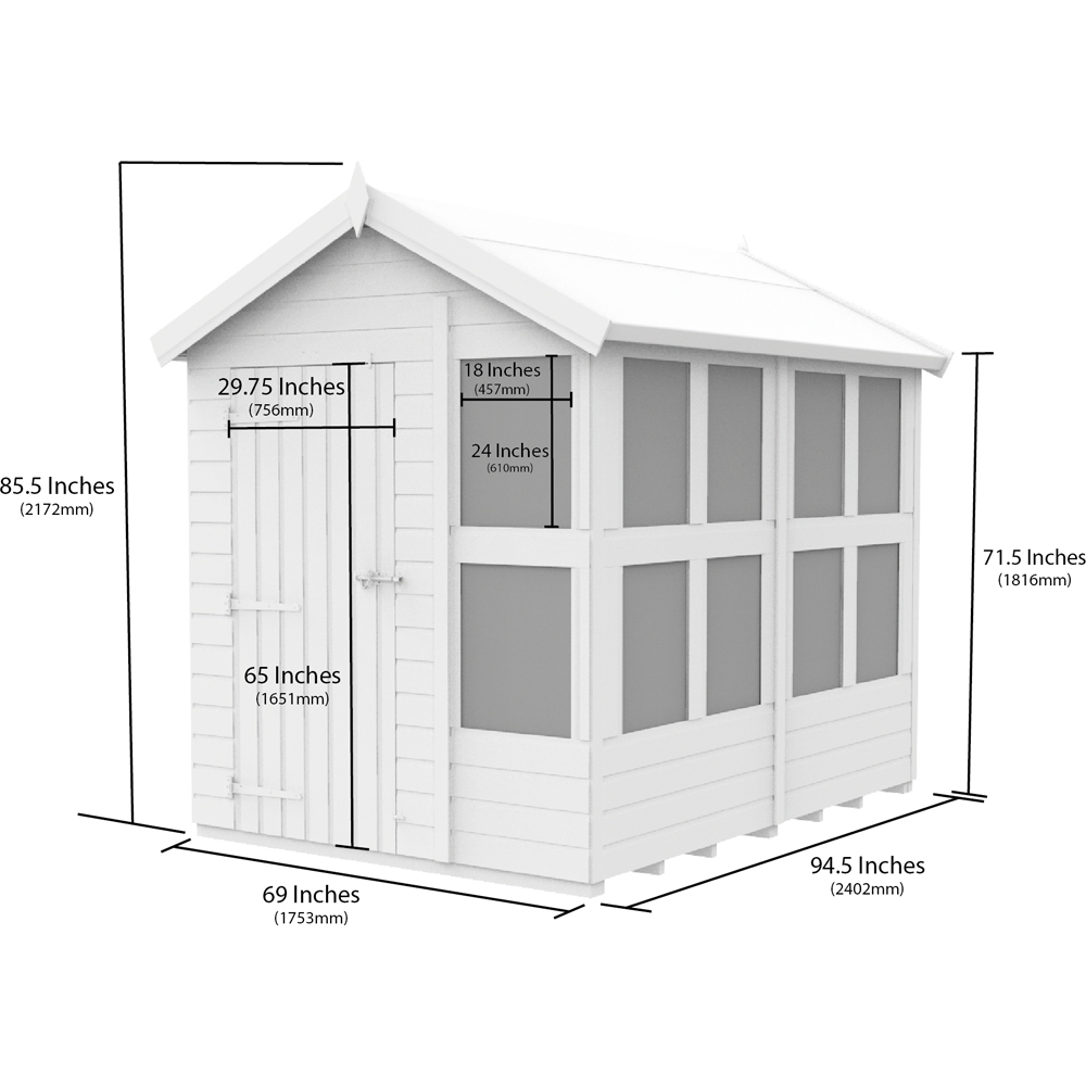 DIY Sheds 6 x 8ft Tongue and Groove Timber Apex Potting Shed Image 7