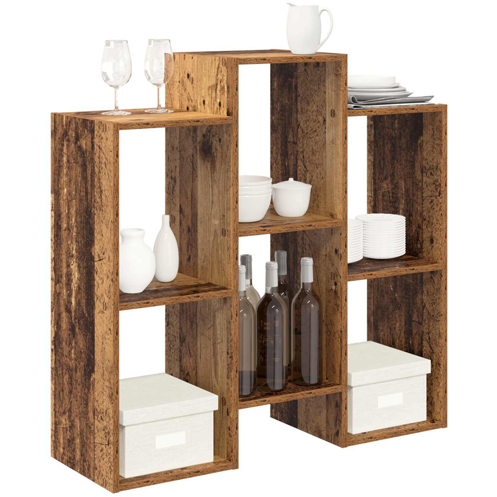 vidaXL 6 Open Shelf Old Wood Sideboard Image 3