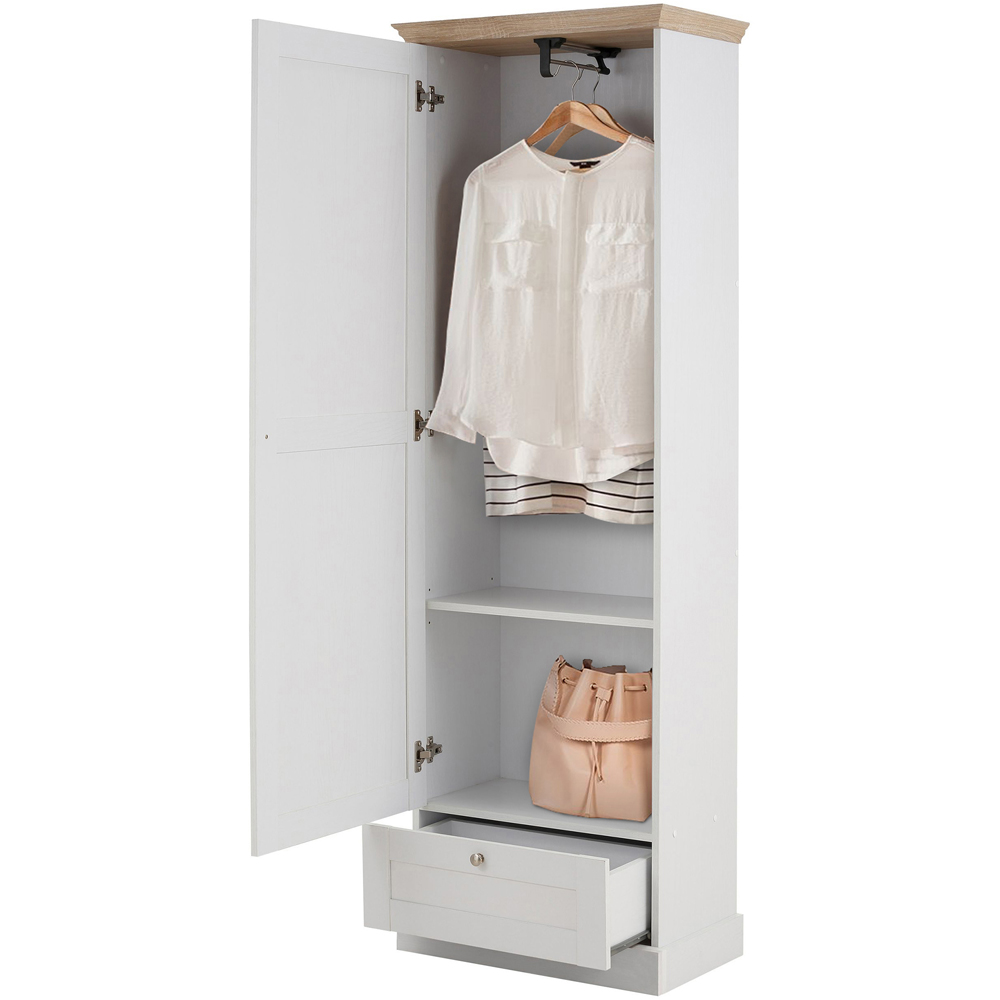 Loft24 Binz Single Door Single Drawer Oak Storage Cabinet Image 4