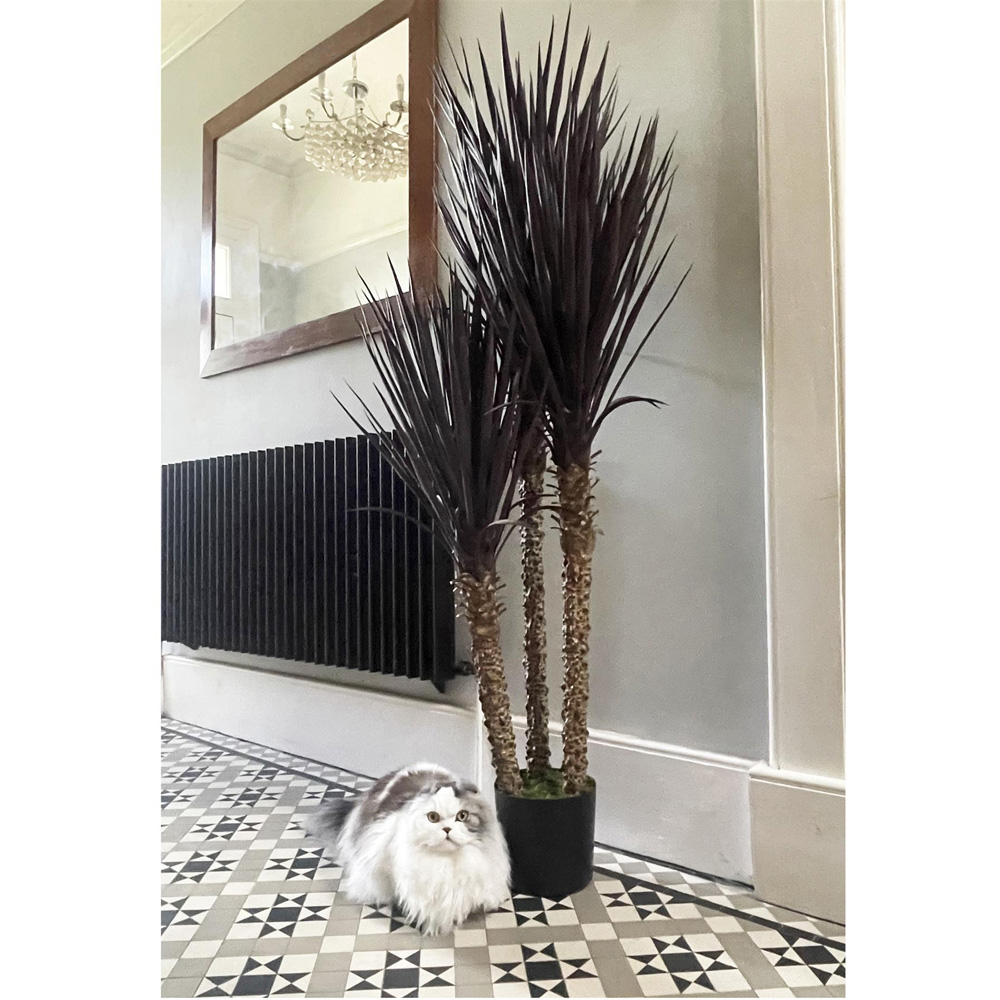 Botanik Dark Red and Brown Yukka Artificial Tree Plant 5ft Image 2