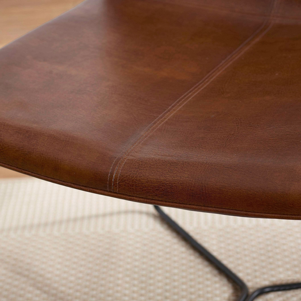 Julian Bowen Joren Tan Brown PU Leather Lounge Chair Image 6