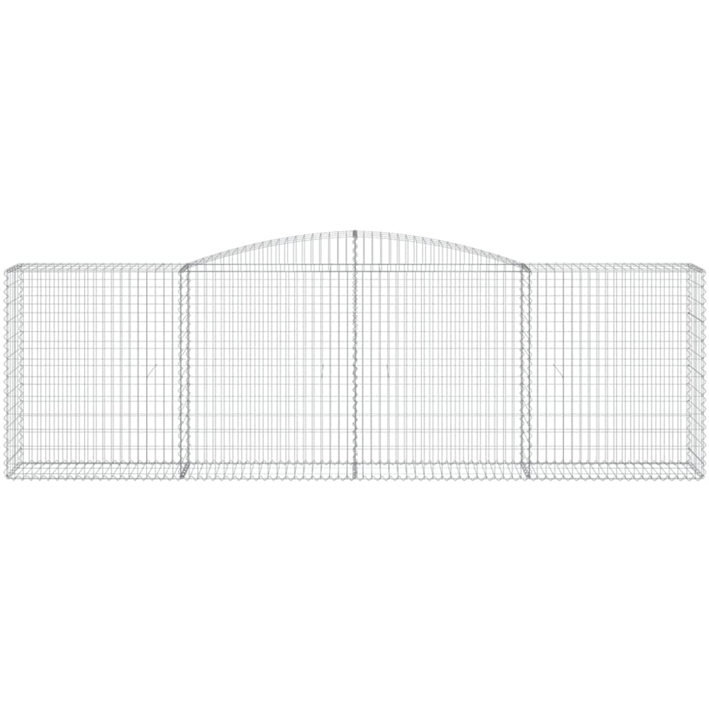vidaXL Silver Galvanised Iron Gabion Basket 400 x 50 x 120/140cm 2 Pack Image 2