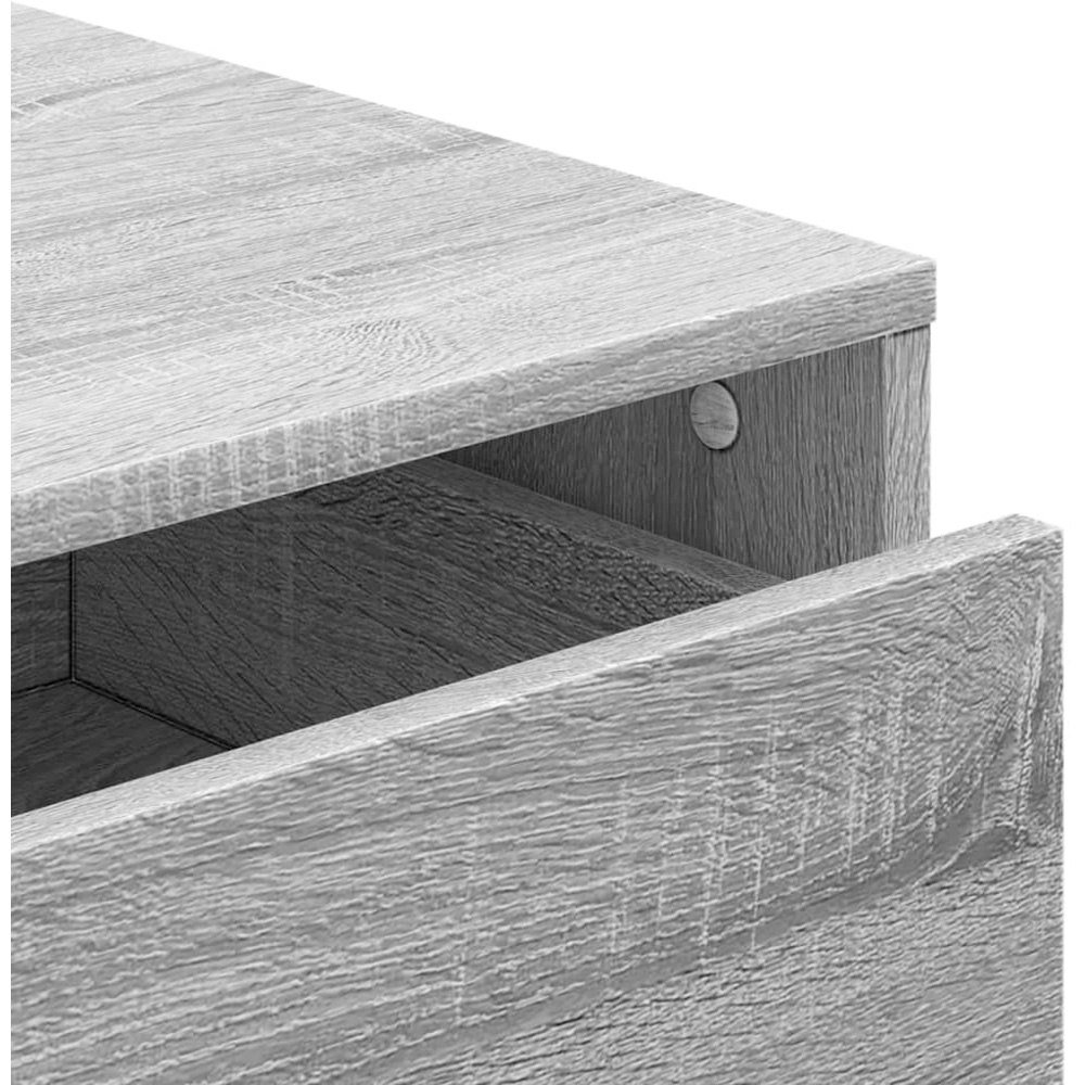 vidaXL 3 Drawer Grey Sonoma Engineered Wood Chest of Drawers Image 7