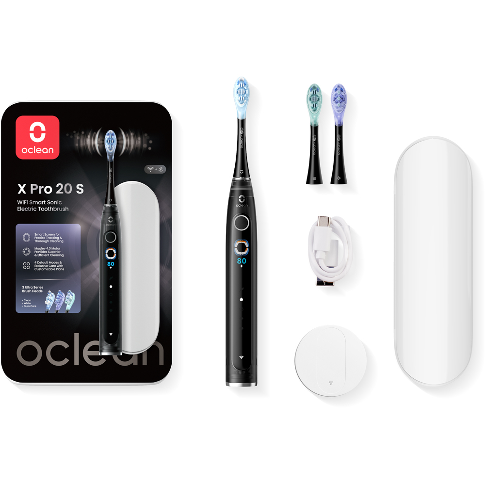 Oclean X Pro 20 S Black Wi-Fi Smart Sonic Electronic Toothbrush Set Image 3