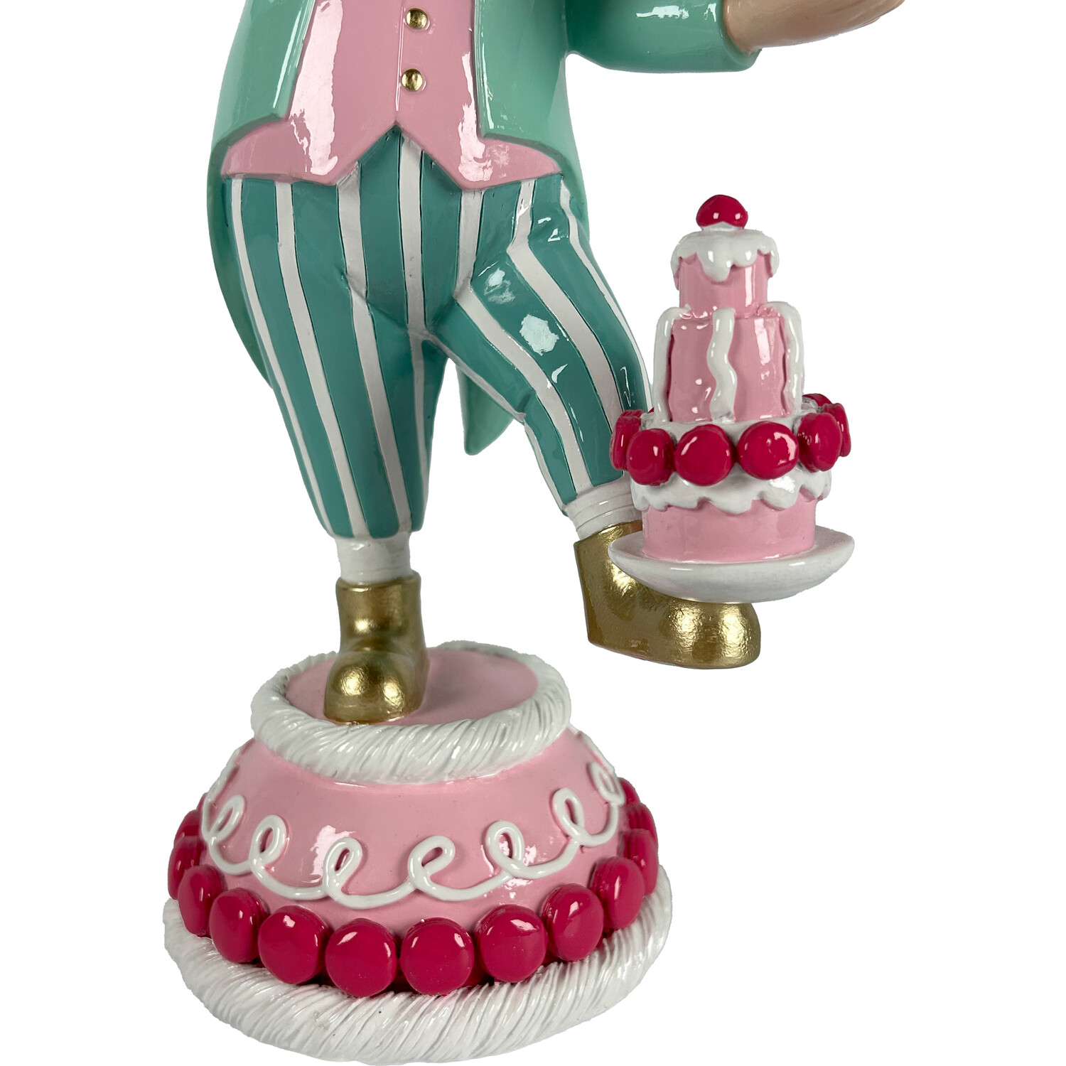 Scrumptious Santa Tealight Holder Green and Pink Image 4