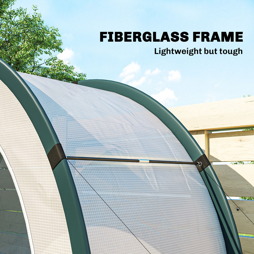 Outsunny Green Foldable 6.5 x 2.6ft Mini Greenhouse with PE Base Image 5