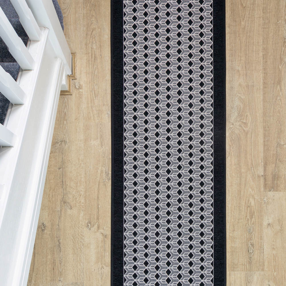 JVL Allure Black Rubber Backed Door Runner 50 x 150cm Image 7