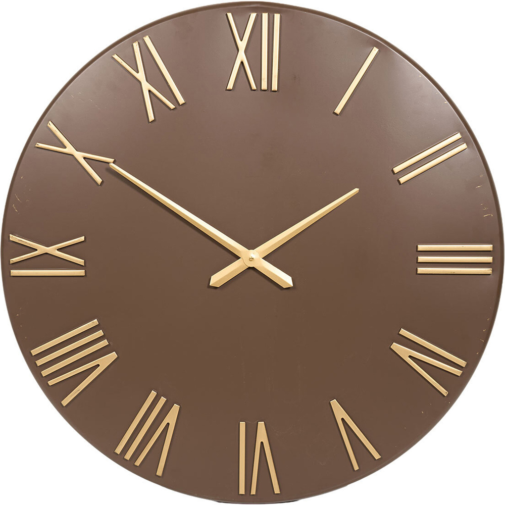 Round Numeral Wall Clock Mocha Image 1
