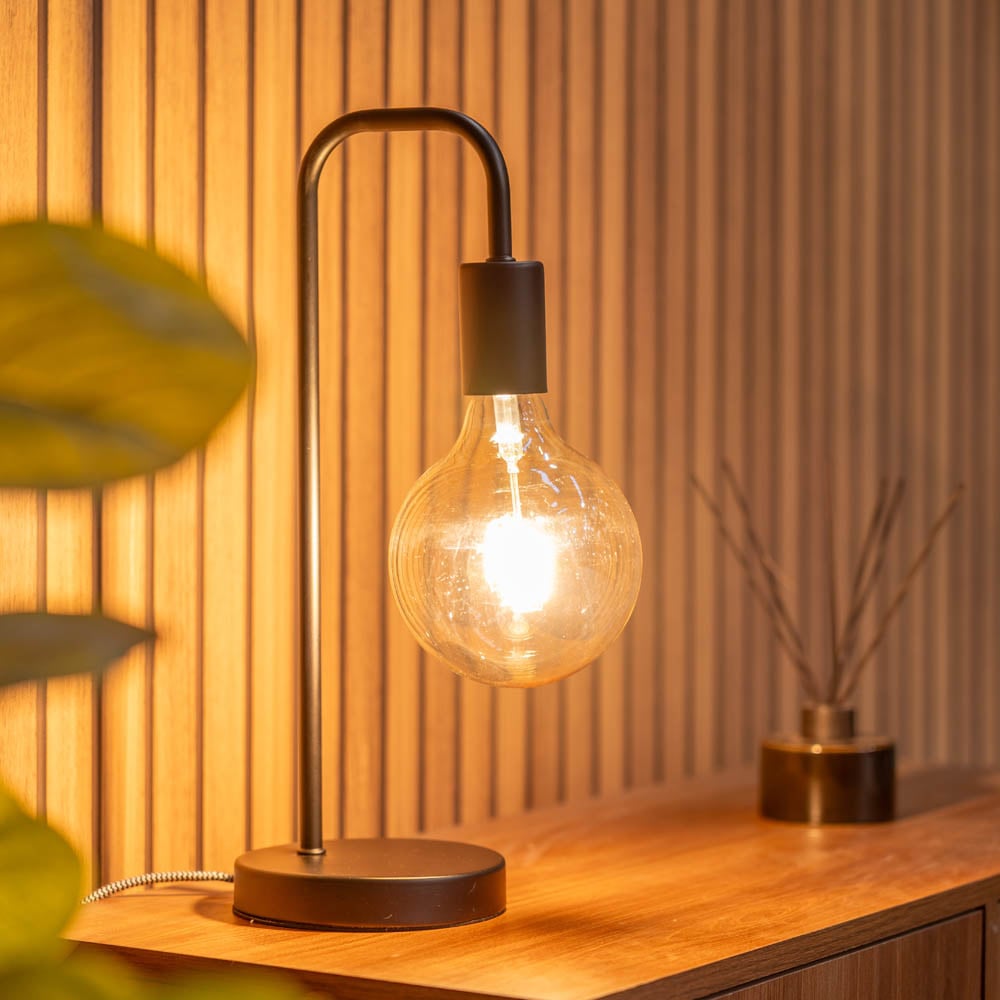 ValueLights Bronx Black Metal LED Table Lamp 2 Pack Image 3