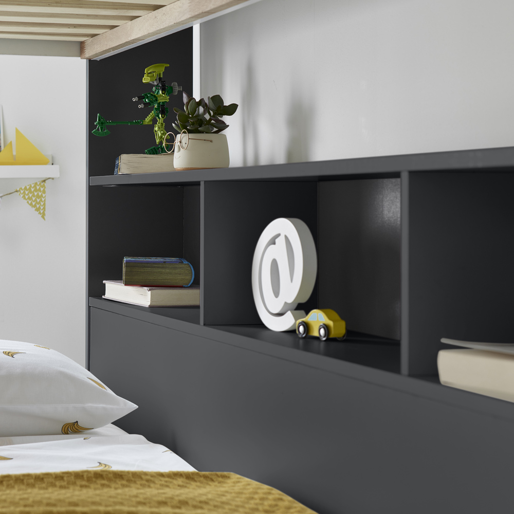 Oliver Onyx Grey Storage Bunk Bed with Pocket Mattresses Image 5