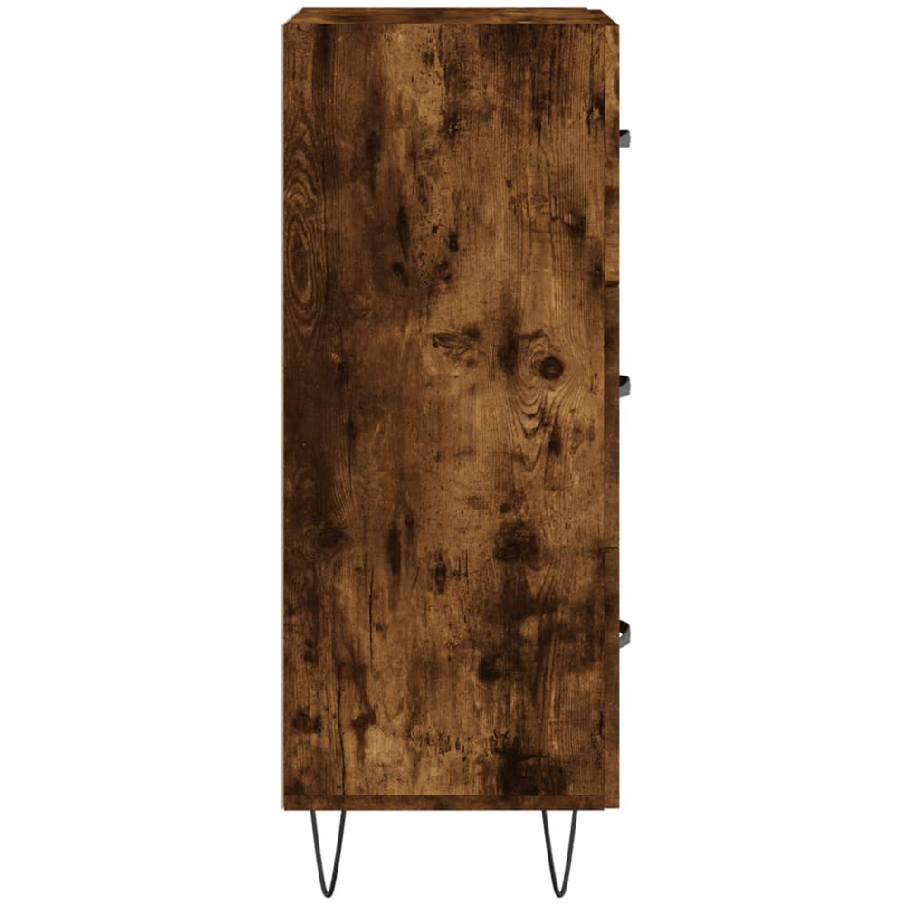 vidaXL 3 Drawer Smoked Oak Sideboard Image 7