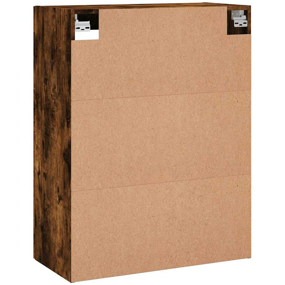 vidaXL 2 Glass Door Smoked Oak Wall Mounted Cabinet Image 9