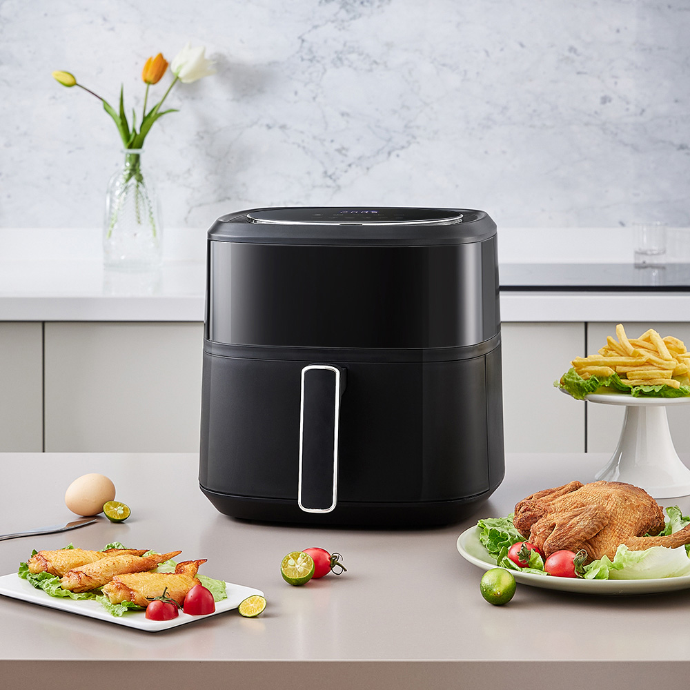 Living and Home DM0867 6L Black Touchscreen Air Fryer Image 2