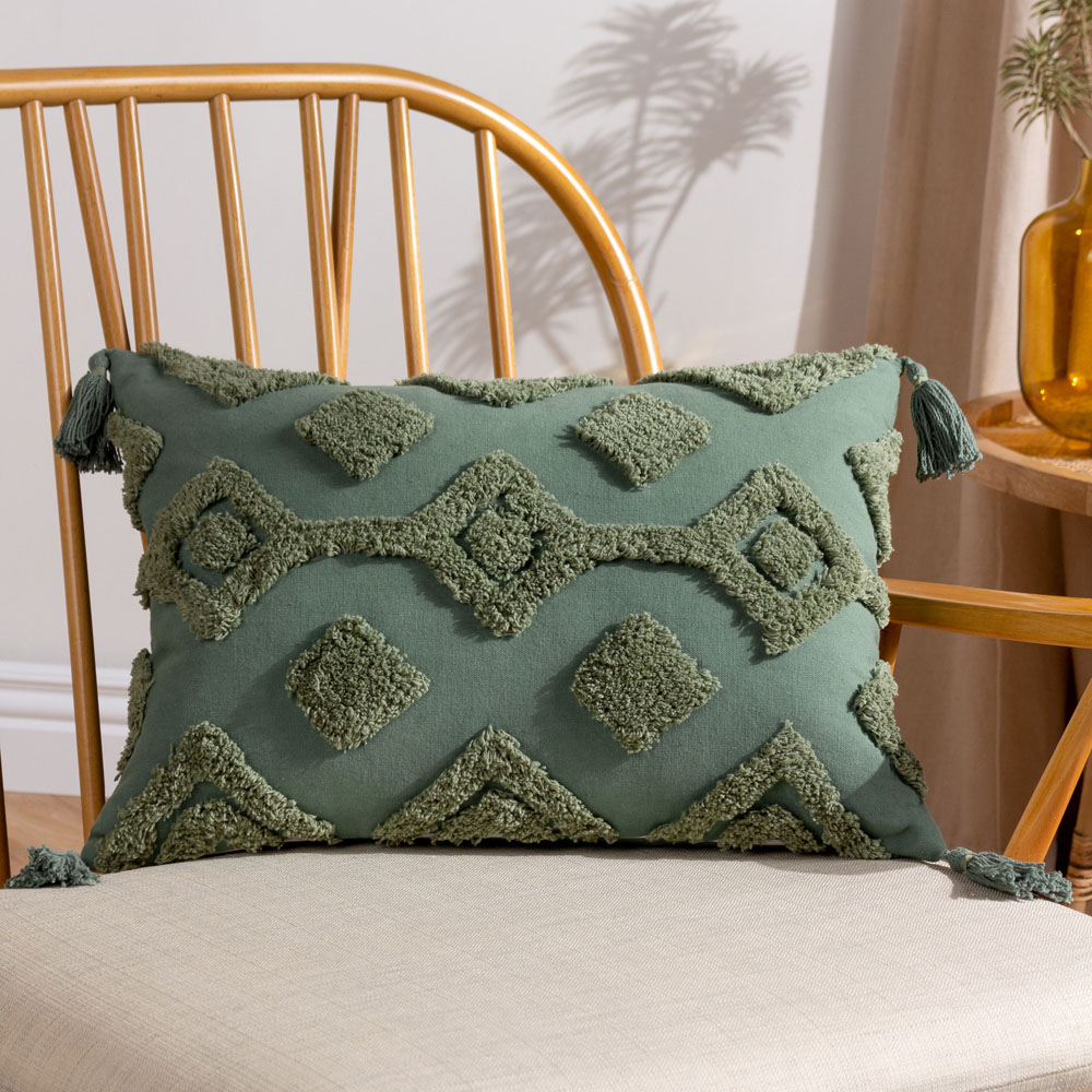 furn. Dharma Eucalyptus Tufted Cushion Image 2