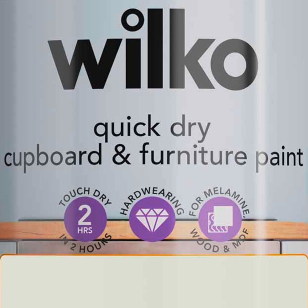 Wilko Quick Dry English Sage Furniture Paint 750ml Image 4