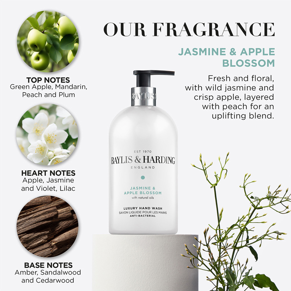 Baylis & Harding Luxury Hand Wash Jasmine and Apple Blossom Image 2