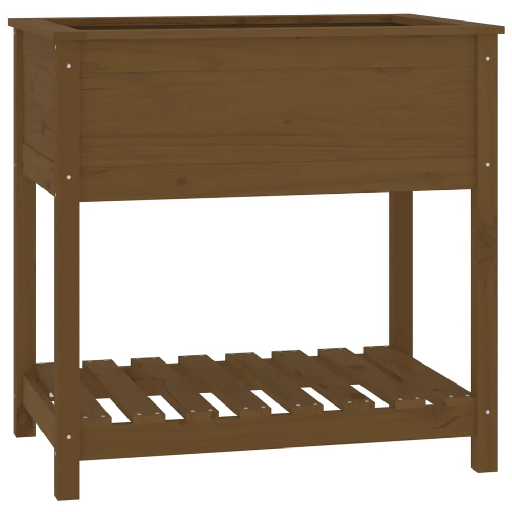 vidaXL Brown Solid Pine Raised Garden Planter 82.5 x 54 x 81cm Image 1