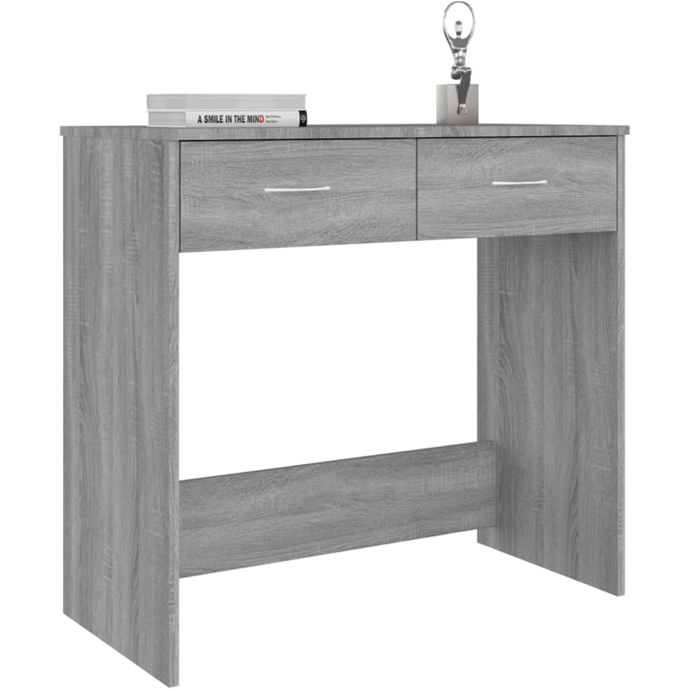 vidaXL 2 Drawer Study Desk Grey Sonoma Image 3