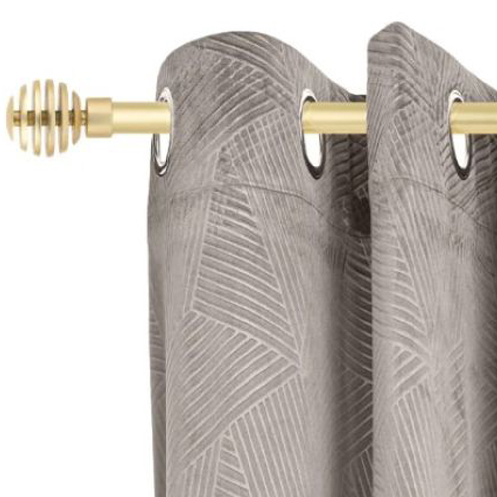 New Edge Blinds Geneva 160-300cm Extendable Gold Eyelet Metal Curtain Pole Set Image 2