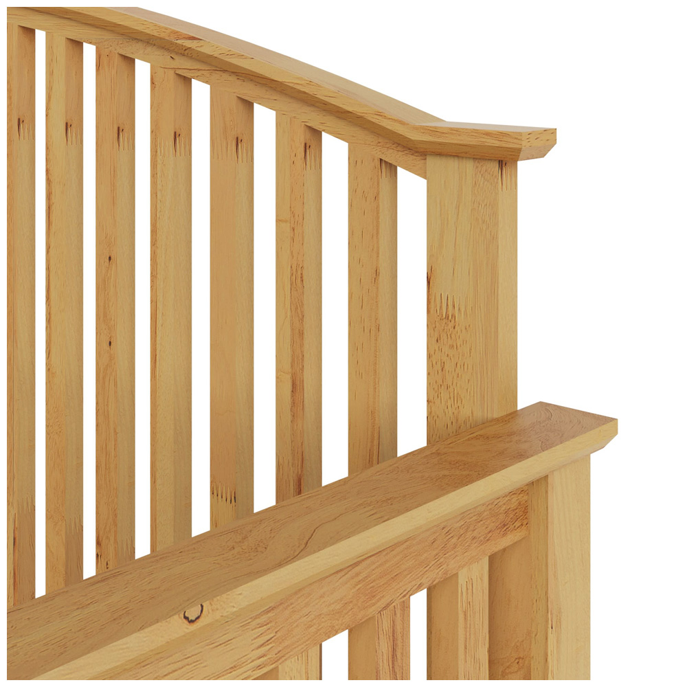 GFW Madrid Single Oak Wood Wooden Day Bed Image 6
