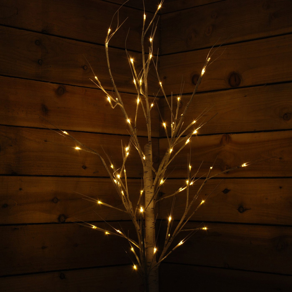 Samuel Alexander Warm White LED Indoor Outdoor Christmas Birch Tree 8ft Image 7