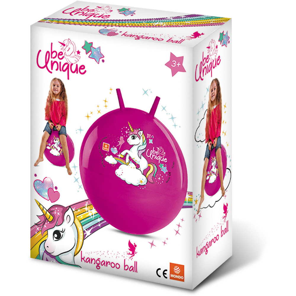 Mondo Kids Unicorn Inflatable Bouncy Hopper Ball with Handles Image 3