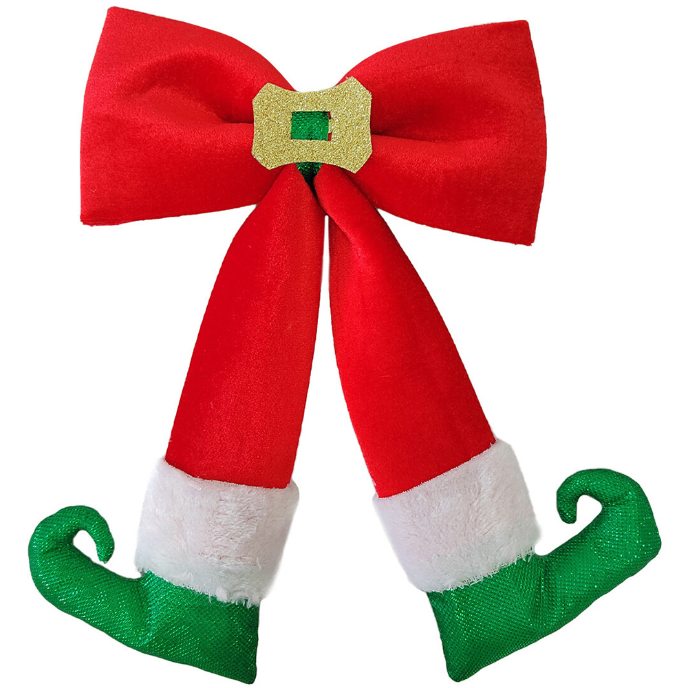Red Elf Bow Ornament 40cm Image