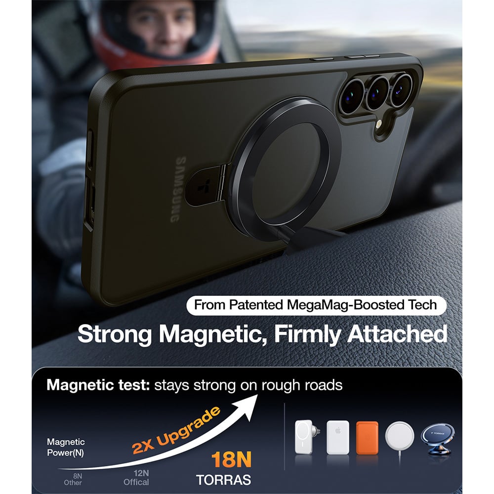 Torras Ostand Black Samsung S25 Phone Case Image 3