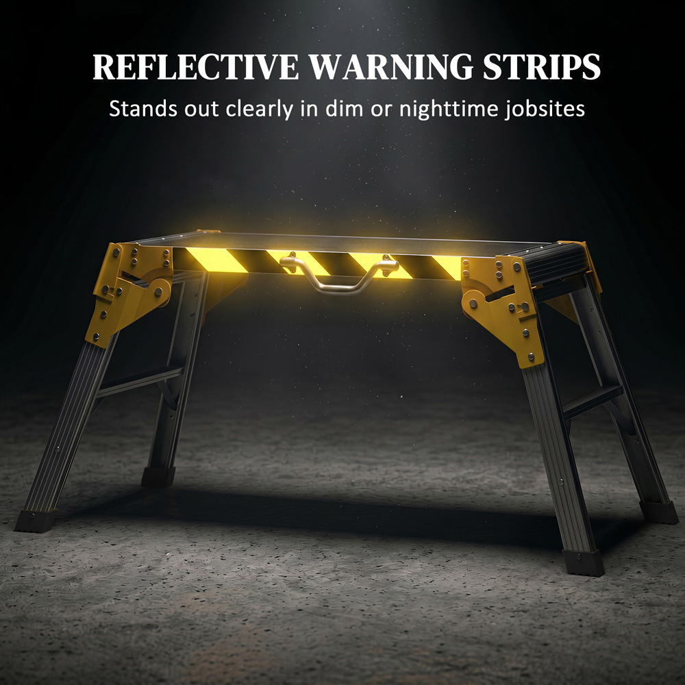 HOMCOM Black Aluminium Alloy Foldable Garage Work Bench Image 8